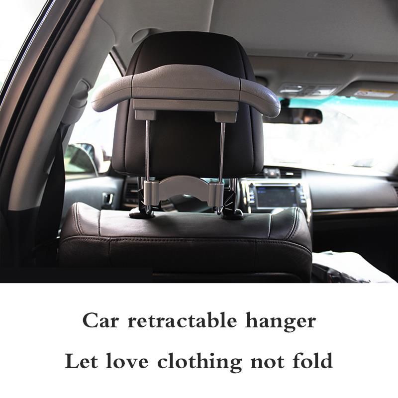 Bilsæde klædebøjle klædedragtholder arrangør bil klædebøjle teleskopisk pladsbesparende auto indvendigt tilbehør forsyningsudstyr