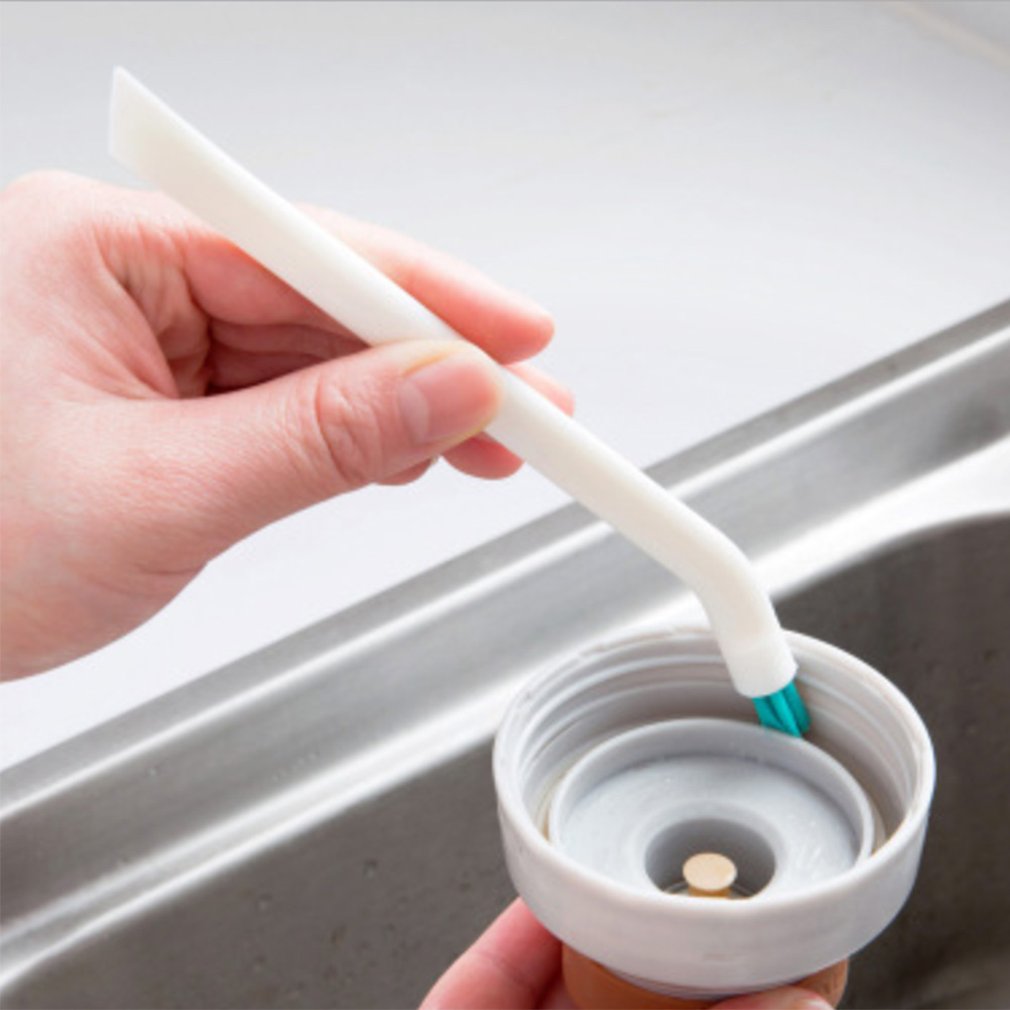 Cepillo de pezón para botella de bebé, Cepillo giratorio de plástico a la , 360 grados, limpieza de cabeza, esponja, Kit de cepillo de copa para bebé