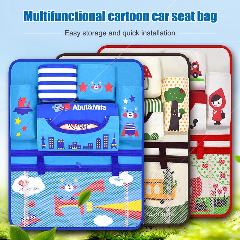 Baby Auto Cartoon Auto Seat Terug Storage Hang Bag Organizer Auto-Styling Product Opruimen Baby Care Interieur Achterbank protector