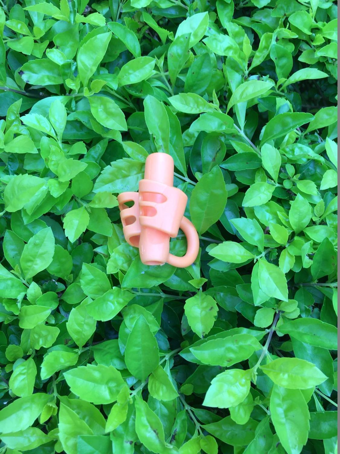 genuine two-finger TPR pencil holder pen holder sleeve writing learning correction tool pen holding corrector holder sleeve: Orange(three-finger)