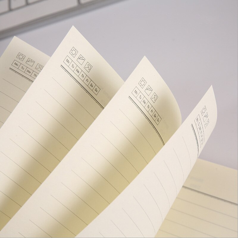 Zacht pu-leren notitieboek,  a5 a6 b5 drie maten, dik dagboek, notitieboek, effen kleur, agenda, planner, notitieblok