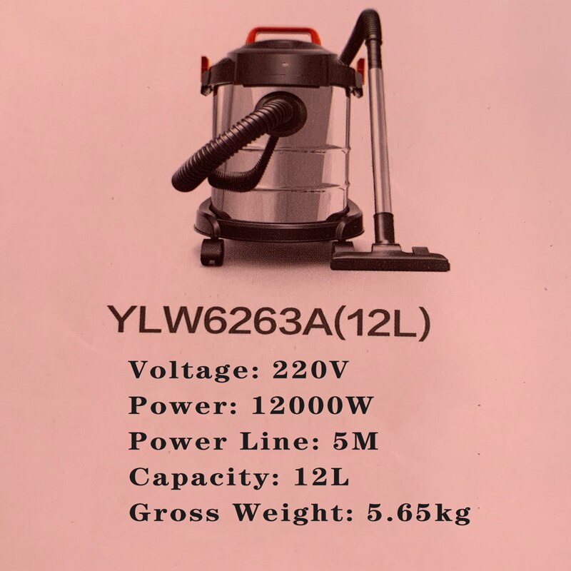 Commercial Cleaner Vacuum Cleaner High Pressure Car Washer Dryer Kitchen Appliances Electric Machine Ylw6263a-12l