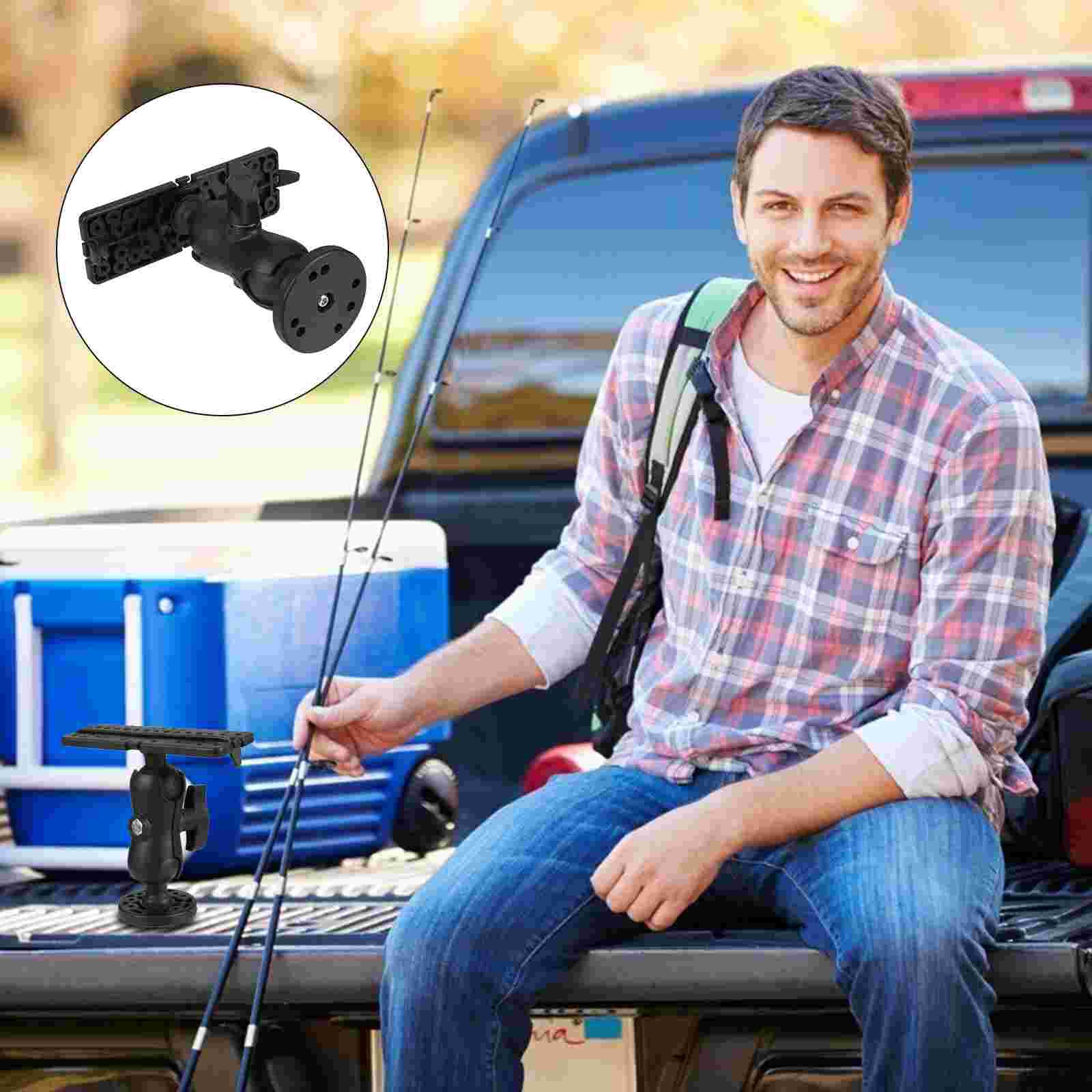 Fish Finder Holder Head Rotatable Fish Finder Mount For Boat Canoe Kayak: Default Title