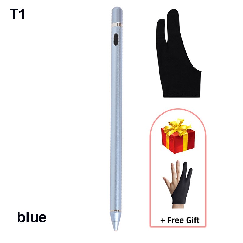 Universell aktiv stylus berøringspenn for nettbrett tegning android mobiltelefon for epleblyant 1 2 ipad penn for xaiomi lenovo huawei: Blå