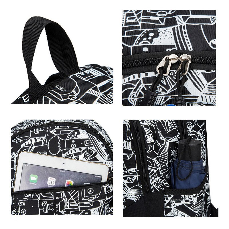 Print Schooltassen Waterdichte Grote Rugzak Voor Tiener Bagpack Hoge School Rugzakken Voor Jongens Meisjes Student Mochila Reistas