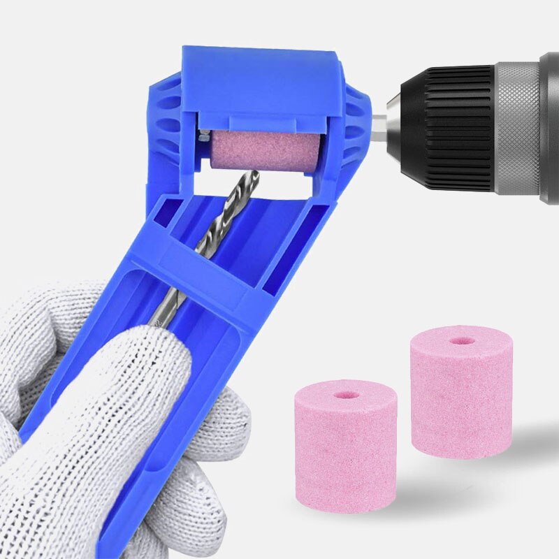 1set corindón de rueda afilador de brocas para taladro de taladro portátil poco alimentado piezas de herramientas de 2-12,5mm poco afilador