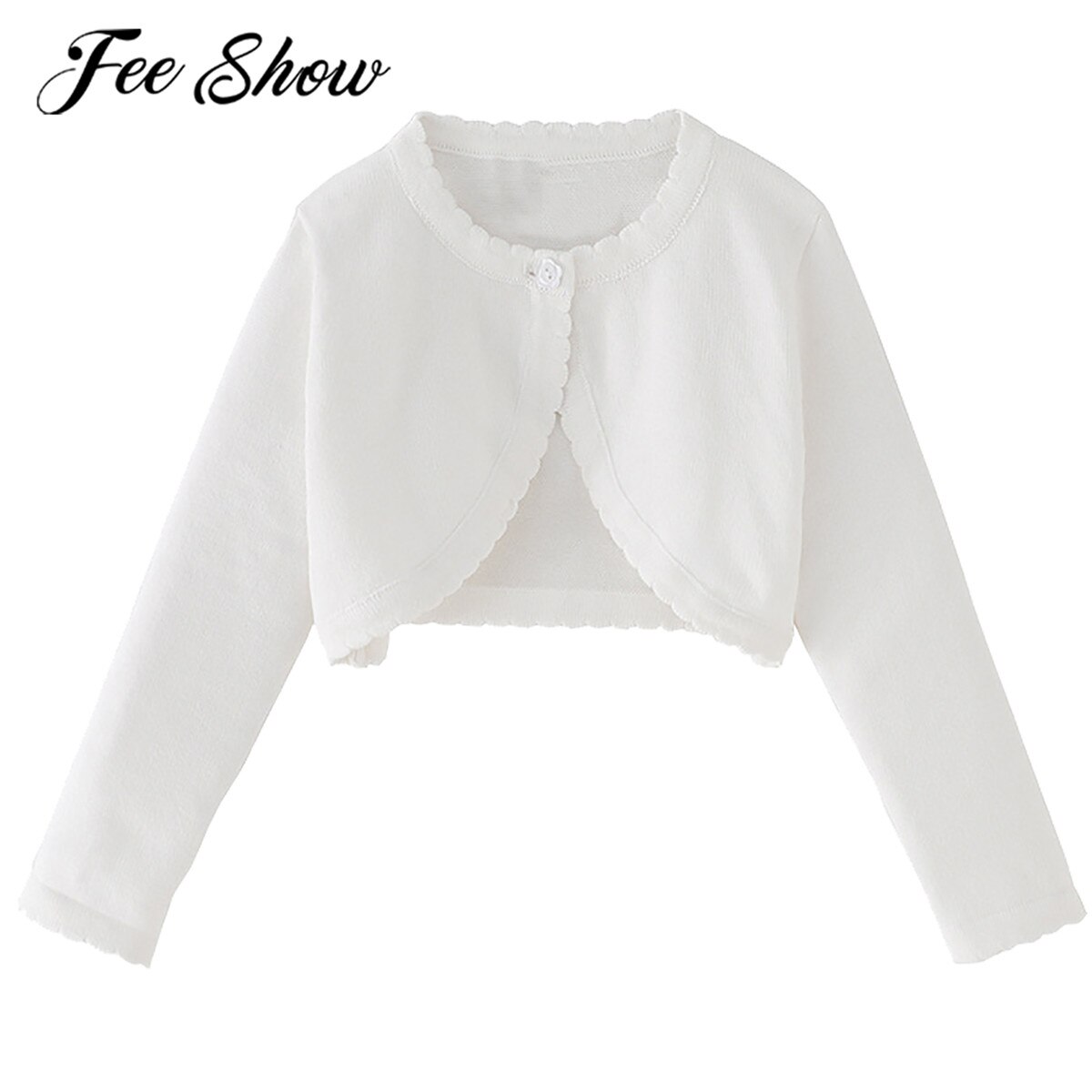 Primavera bambini ragazze Cardigan a maniche lunghe davanti aperto Bolero per bambini coprispalle maglione Cardigan lavorato a maglia abiti da ragazza di fiori cappotti avvolgere