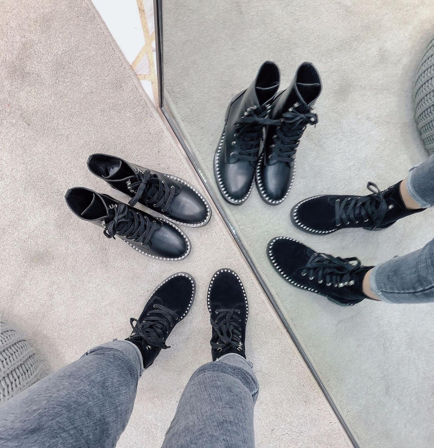 Herfst dames botas mujer klinknagels herfst schoenen dames martin boots parel merk dames schoenen kruisband enkellaarsjes