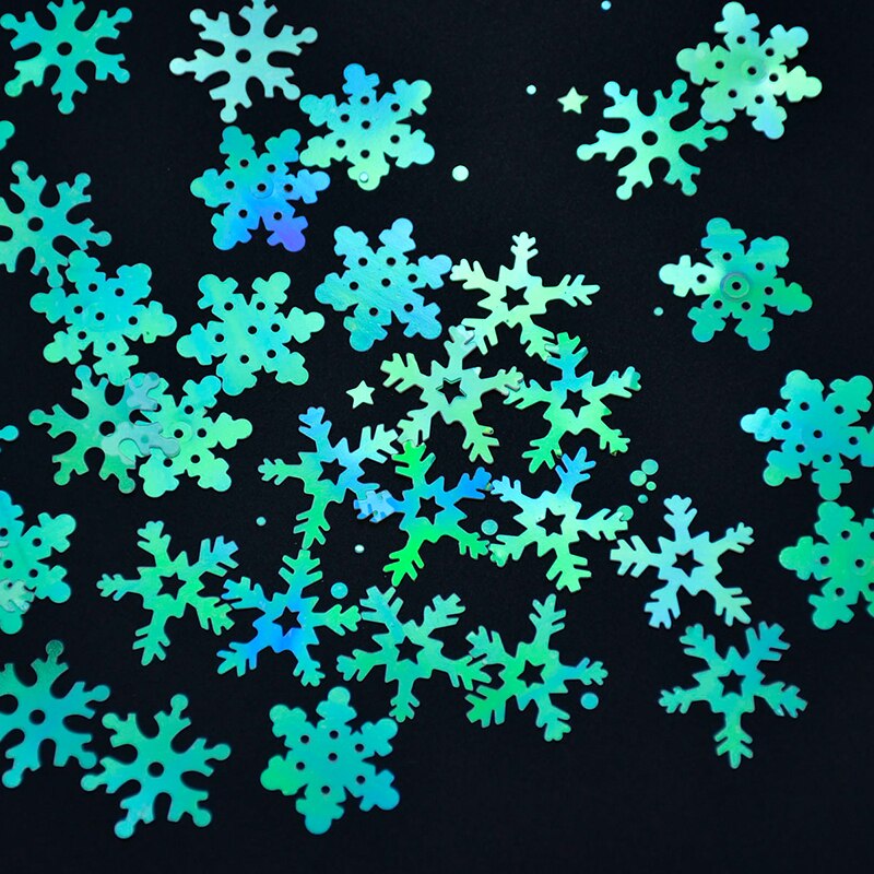 Kerstfeest mix kleur glitter kerstboom sneeuwvlok decoratie voor festival ornament pvc pailletten kerst confetti doe-het-zelf knutseldecoratie: 07
