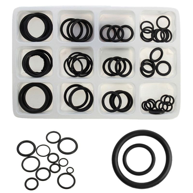 50 st gummi o-ring packningar olika storlekar set kit för vvs kran tätning diskbänk gänga