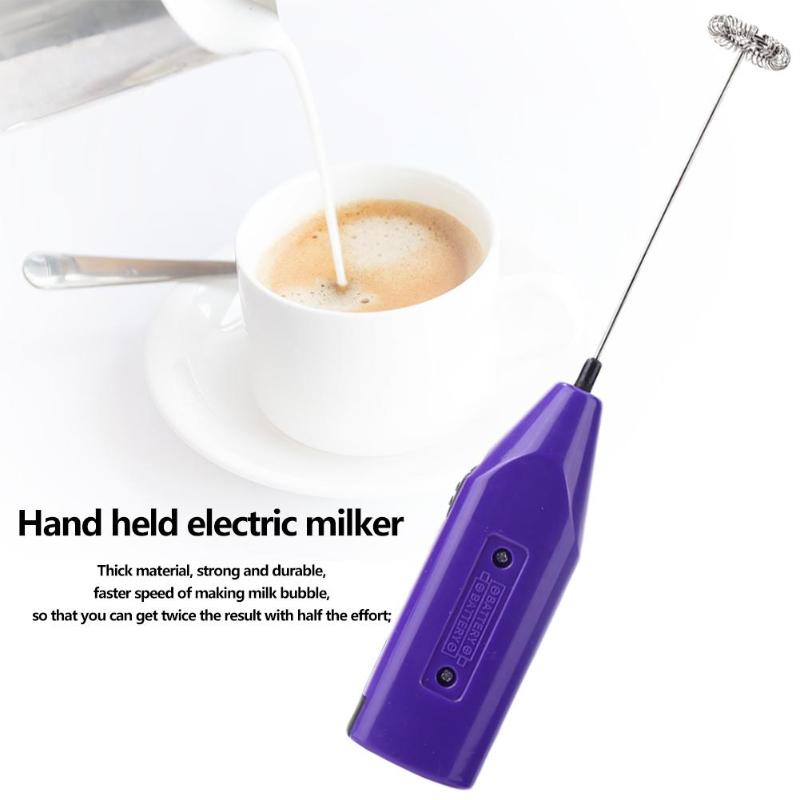 Handhållen elektrisk äggvisp skummaskin rostfritt stål hållbar mixer skummaskin rör kök bar verktyg kaffe mjölk mixer mixer