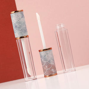 Tube vide pour Gloss à lèvres 6ml avec capuchon rose pailleté, bouteille en plastique pour Gloss à lèvres, flacon d'échantillon, conteneur de cosmétiques, outil de maquillage de beauté 1 pièce: rainbow