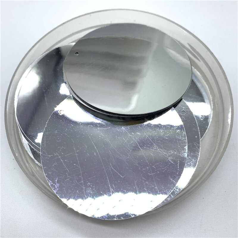 50 stuks 50mm PVC Platte Ronde losse Pailletten met 1 kant gat Pailetten naaien Wedding Craft Accessoires DIY Hanger sequinTrim: 16