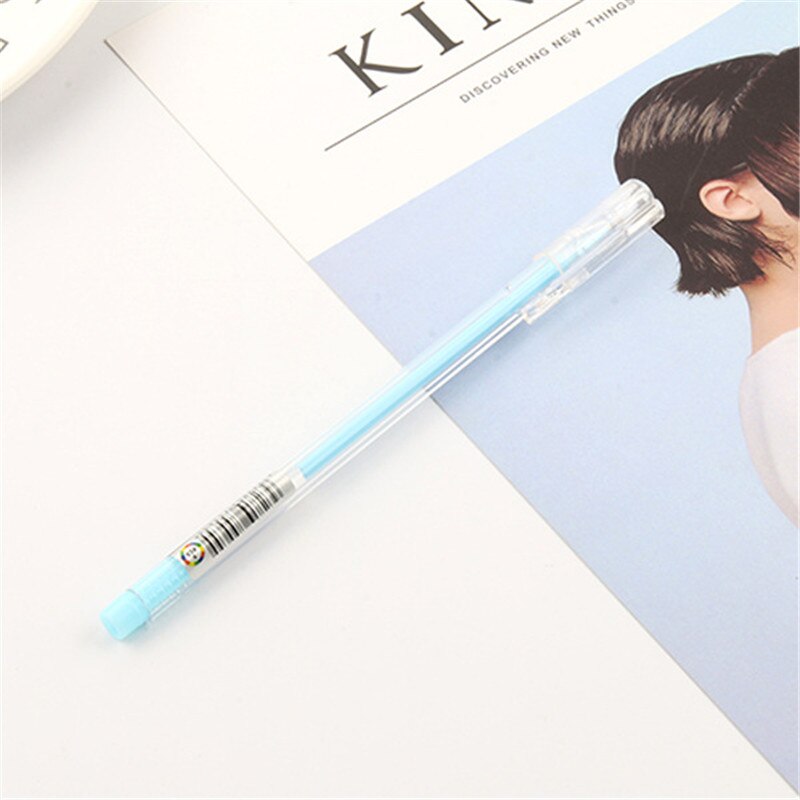 2 sztuk Highgloss pastelowy długopis ślub na urodziny i bociankowe impreza dobrodziejstw dzieci pamiątkowe prezenty kapsułka czarny papier długopis podpis: niebieski