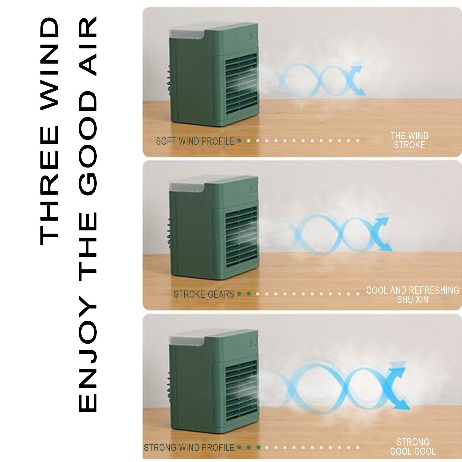 Portable Air Conditioner Rechargeable Evaporative Multifunction Summer Cooling Humidifier Purifier Air Conditioner Fan Cooler