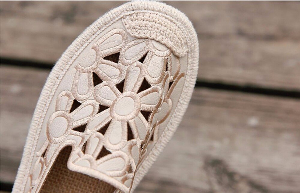 Buty damskie płaskie haftowane buty rybackie buty damskie wiosenne letnie buty damskie wycięte wycięcia buty codzienne  m826