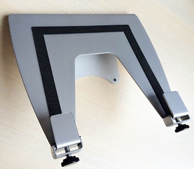 D-MOUNT LP-20 27" 20" steel monitor extension laptop holder notebook clamp support adaptors: silver