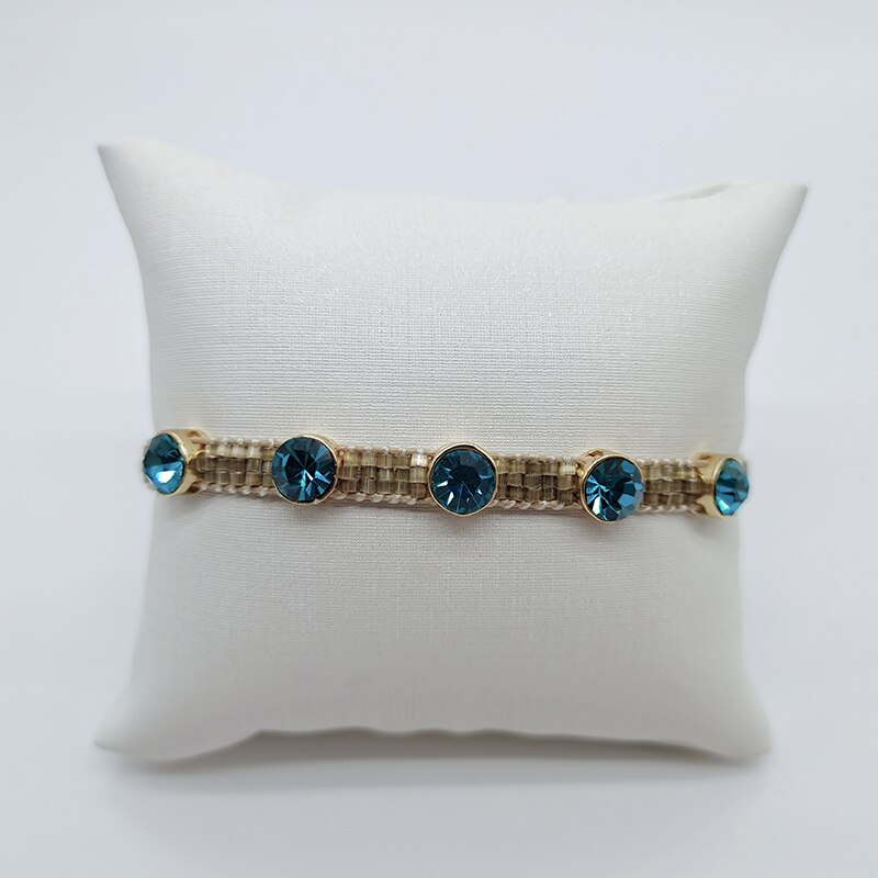 Bluestar Vrouwen 3 Stuks Een Set Gemetric Armbanden Handgemaakte Bohemian Crystal Bead Micro Pave Zirkoon Miyuki Armbanden