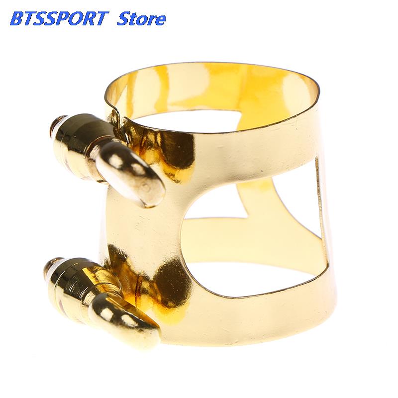 Munstycke klarinett ligatur clips fäste för klarinett delar metall guld & silver färg rostfritt stål munstycke skydd