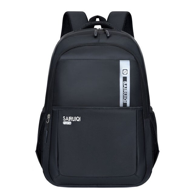 Sac à dos imperméable en tissu Oxford pour hommes, sacoche de voyage pour étudiants, multifonction, grande capacité, Simple et à la ,: Black