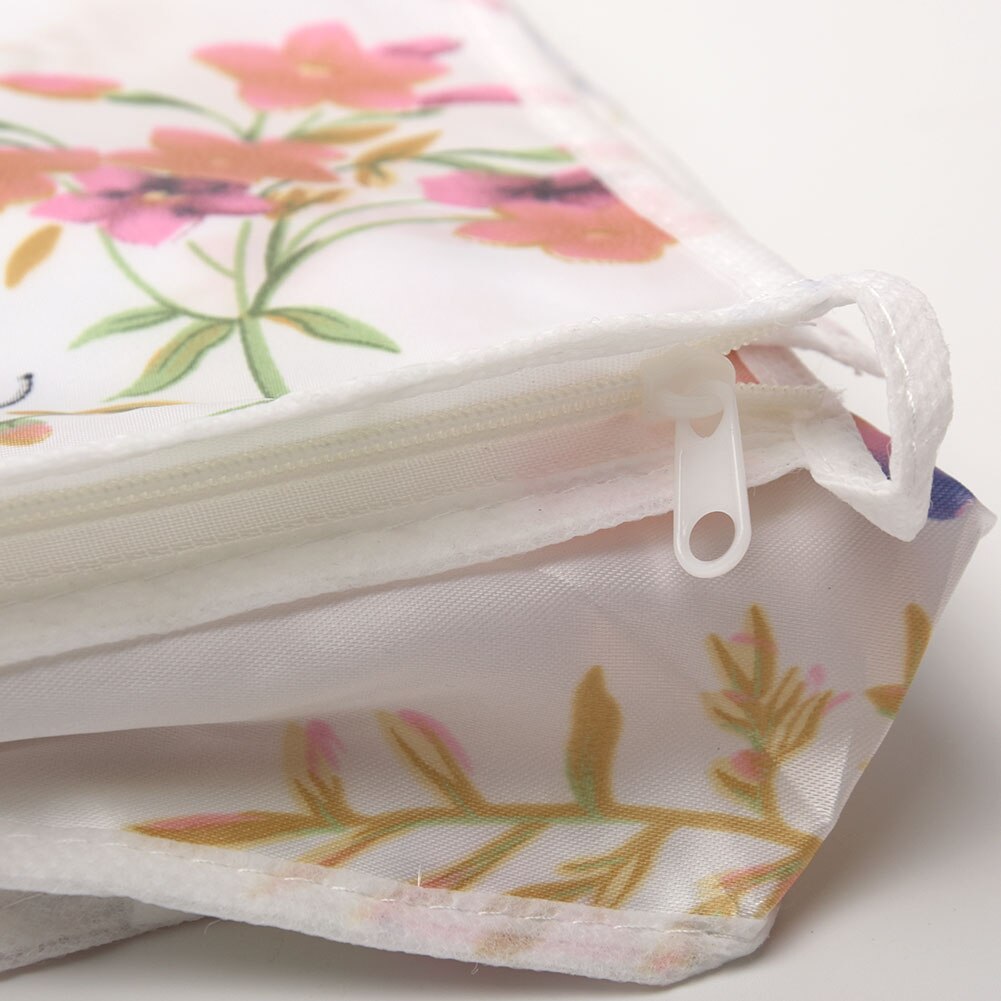 Washing Machine Cover Waterproof Front Loading Zipper Case Floral Printed Easy To Clean Home Dust Proof Accessory Decoration