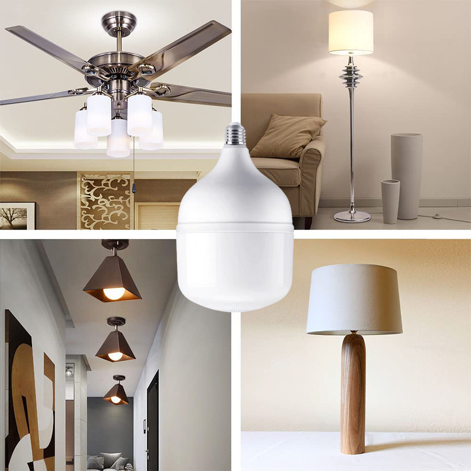 Bombillas LED grandes E27 20W 30W 40W 50W luces de boca de tornillo lámpara de ahorro de energía Interior sala de estar dormitorio iluminación de oficina