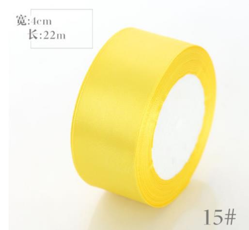 Corde d&#39;emballage en couleur 22m, largeur 4cm, ruban, cerclage de ballon, gif t, corde de fleurs, sangle lisse et brillante: YELLOW