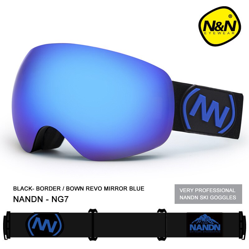 Professionelle Männer Frauen Ski Brille 2 Doppel Objektiv Anti-Nebel groß Sphärische Ski Brille Schnee Brille