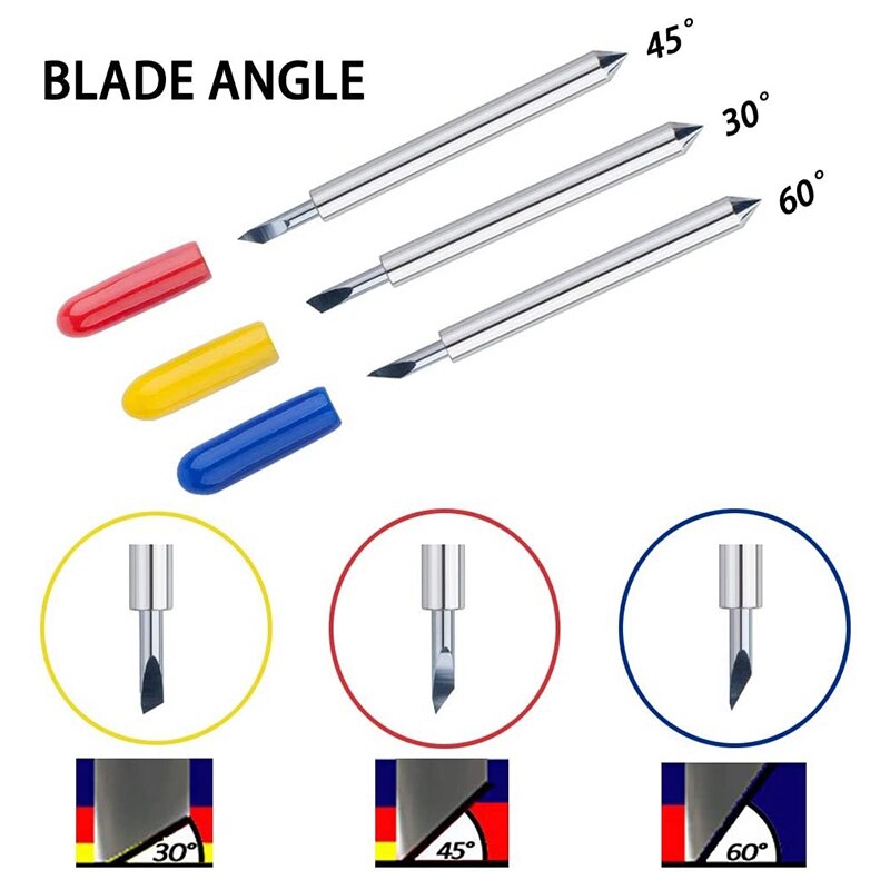 25 Stuks Vervangingen Blades Voor Cricut Verkennen Maker Uitdrukking 45 Graden 30 Graden 60 Graden Vinyl Stof Messen