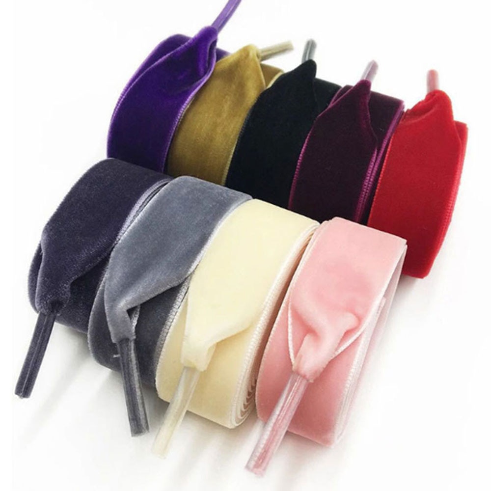 Bottes de lacets en velours de 120cm, 1 paire, ruban de lacets, chaussures de sport multicolores sur un côté