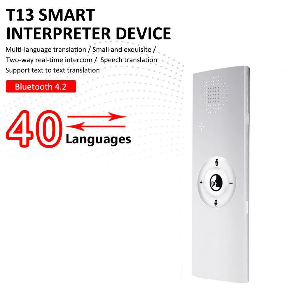 Tragbare Mini Multi-Sprache Smart Stimme Übersetzer 40 Sprachen Übersetzer Bluetooth Drahtlose Zwei-Weg Echtzeit Instant Stimme (W