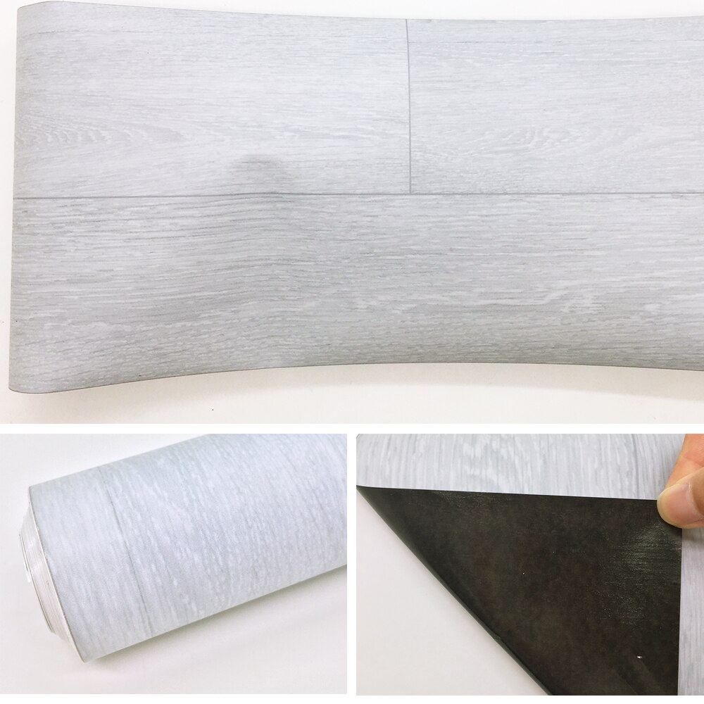 Funlife® 20x300cm White Wood Grain Floor Sticker PVC Waterproof Ground Sticker for Bedroom Bathroom Kitchen Furniture Home Decor