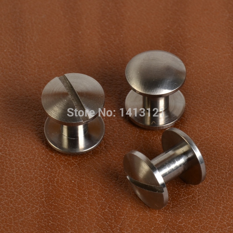 Diameter 8mm bågar stil plånbok väska chicago skruvbälte nit diy handgjorda läder plagg nyckelfodral hårdvara hjul spik väska del