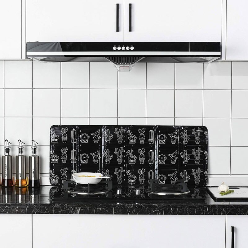 Køkken aluminiumsfolie anti stegning olie stænk beskyttelse skærmdæksel gas komfur anti splatter skjold olie skilleplade