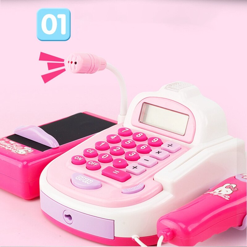 mini Simulato Supermercato guardare Contatore Gioco di Ruolo Cassiere Registratore di cassa impostato Bambini Giochi Di Imitazione Primi Giocattoli Educativi