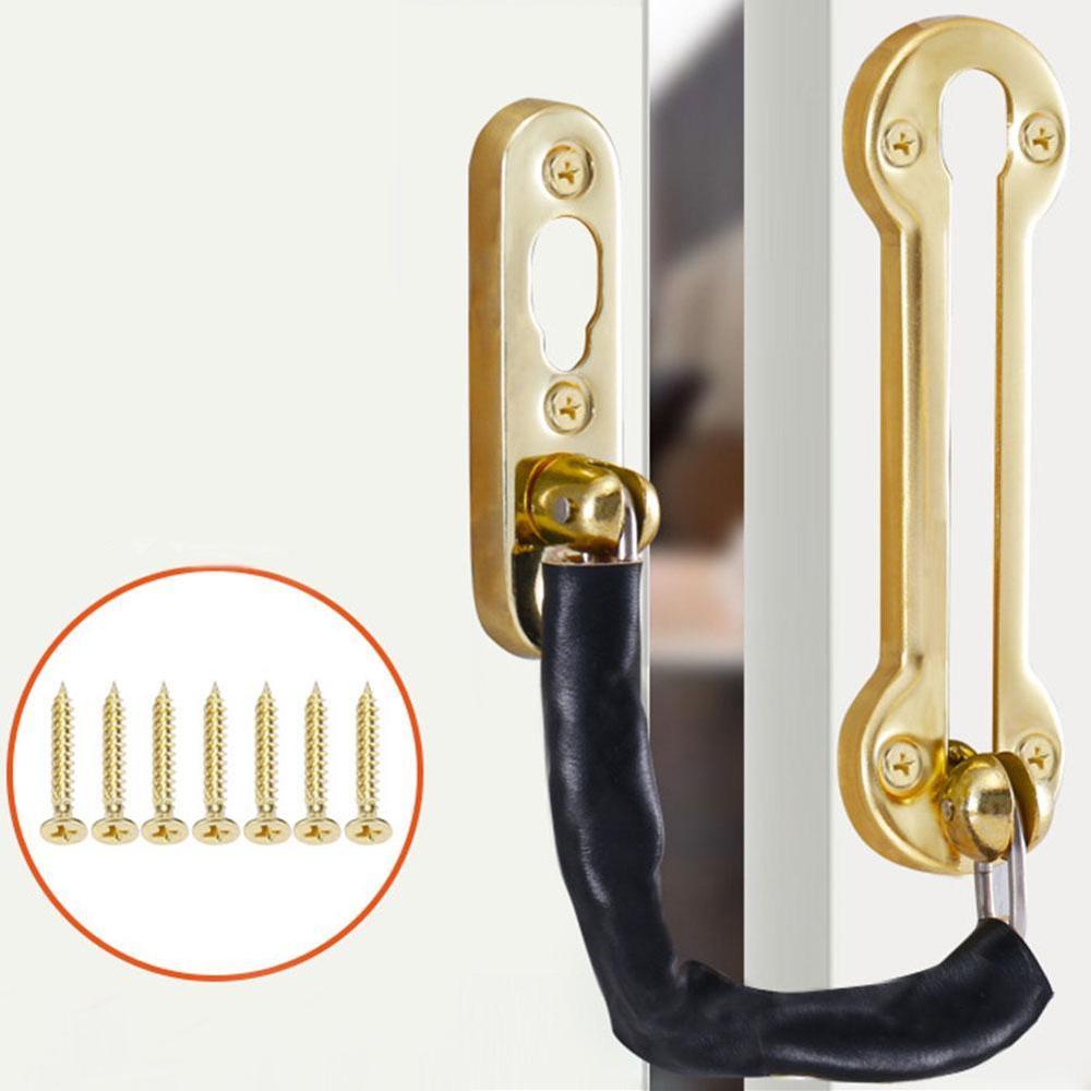 Stainless Steel Security Door Bolt Buckle Chain Bold Latch Latch Lock Lock Anti-theft Door Hardware Door Chain Chain Door D P2K5