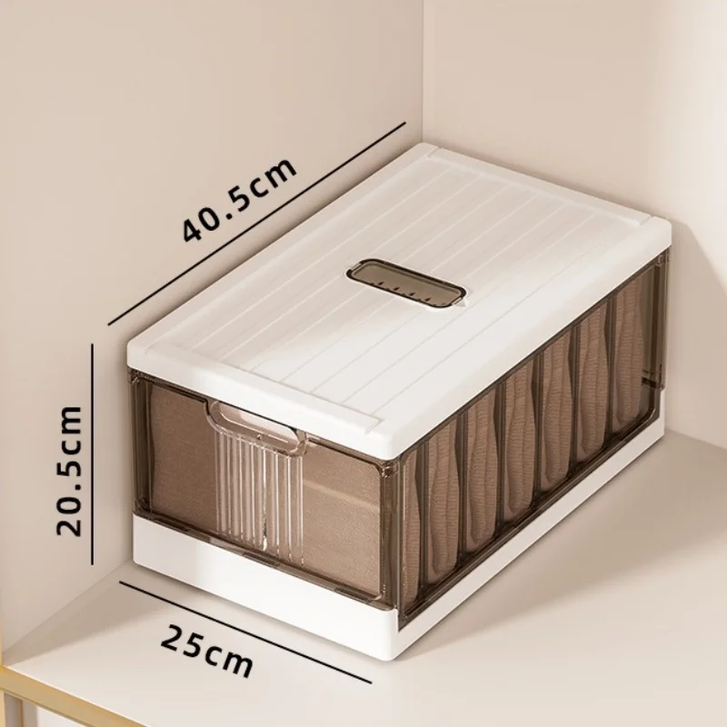 Großraum Kleidung Veranstalter Haushalts schrank geschichtet ausziehbare Trennwand Organizer Box faltbare Staub hose Organizer Box: YELLOW