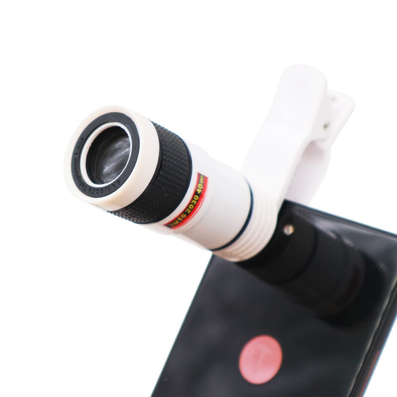 Clip Universal 8X Zoom lente telescópica para teléfono móvil lente de cámara externa para teléfono inteligente para iPhone Samsung Huawei