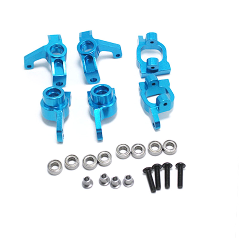 Front wheel seat, rear wheel seat, c-shaped seat, rc car accessory set for wltoys 144001 1:14 remote control vehicle: Blue