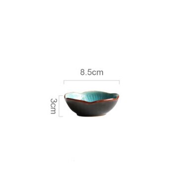 Is krakning glasur keramisk service husholdningsretter ris skåle dampede fisk fade porcelæn blå middagsplader: Blomsterfad