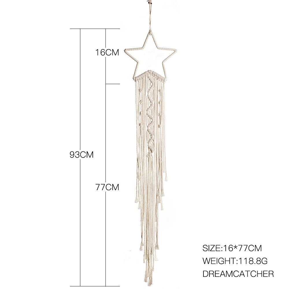 Attrape rêves en macramé, décoration nordique pour chambre, style Boho, décoration murale pour chambre d'enfant: Macrame D7605