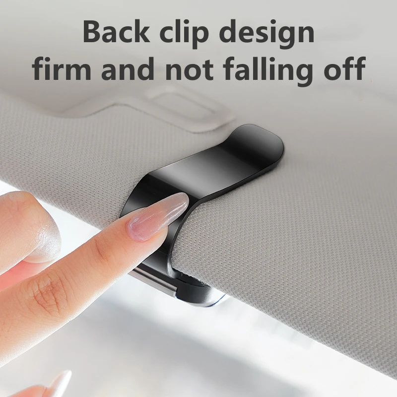 1pc car sun visor glasses clips, interior glasses storage holder, compact storage car interior accessories with alloy buckle