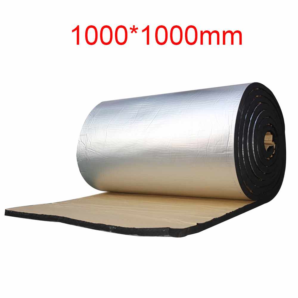 Tapis isolant en mousse pour voiture | 7mm 500x200 0/ 1000x100 0/ 1000x1500mm pare-feu de voiture, natte thermique et insonorisée, accessoires pour voitures: Or