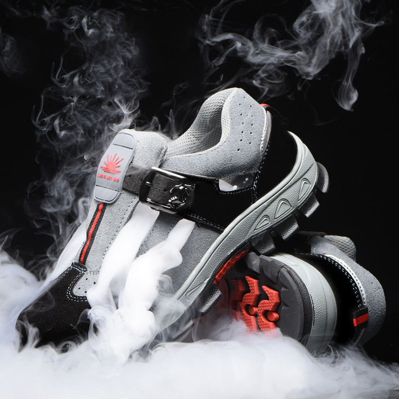 Labor Insurance Shoes Men Steel Toe Cap Anti-smashing Safety Shoes Breathable Deodorant Wear-resistant Work Zapatillas Seguridad