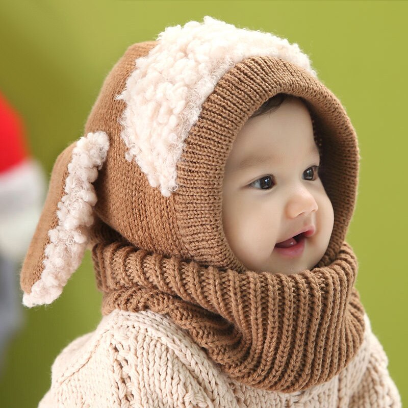 Kinderen baby trui muts warme gebreide muts heerlijk comfortabel voor winter buiten ll@ 17
