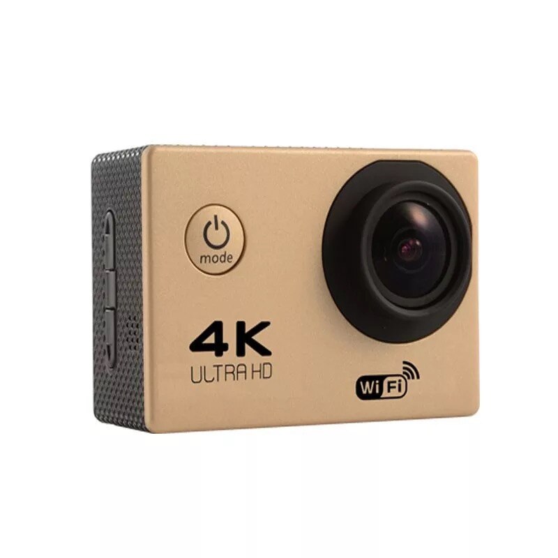 Câmera do esporte ultra hd 4k/30fps wifi 2.0 170 ° subaquática impermeável dvr câmera de vídeo ao ar livre mergulho bicicleta filmadora: Ouro / Dourado