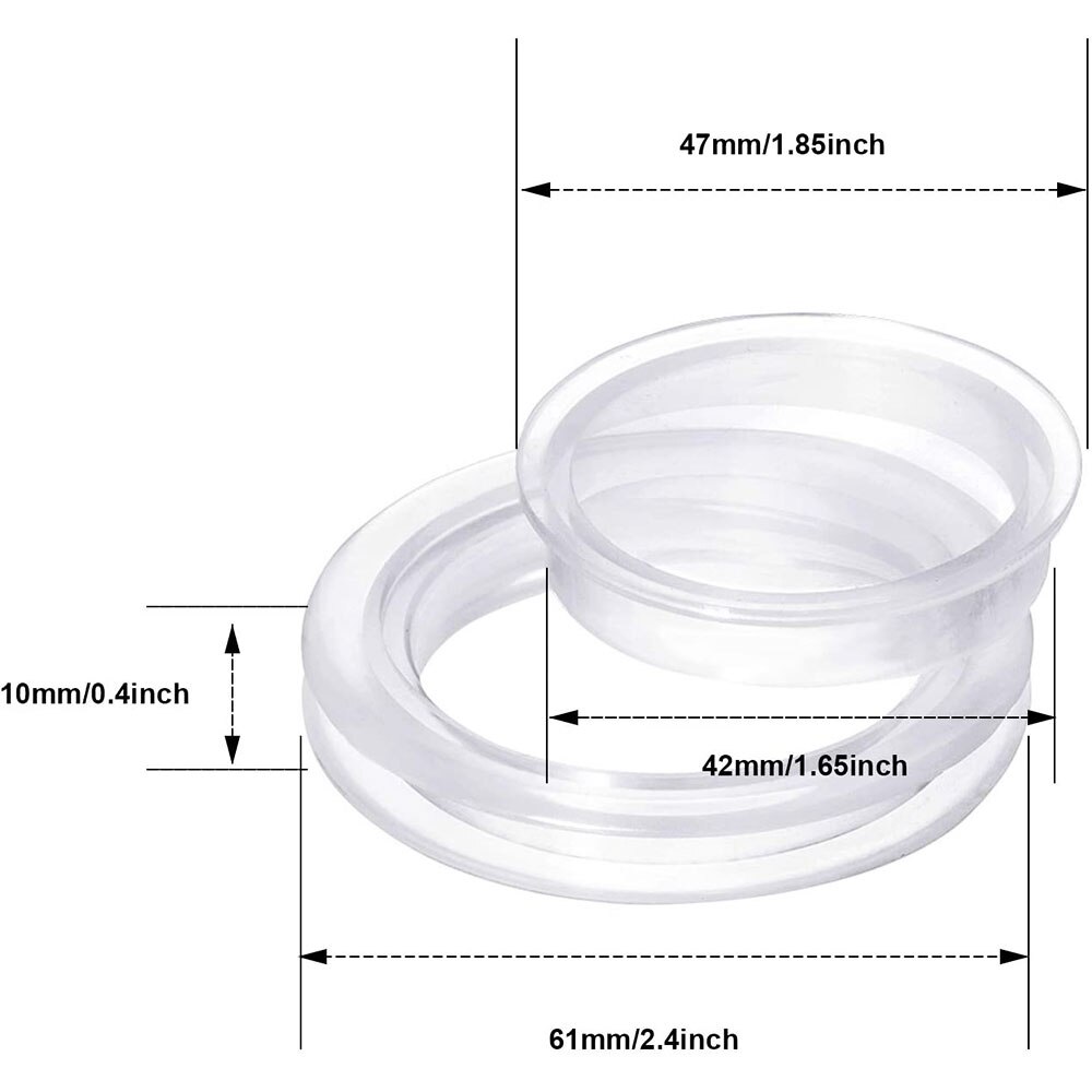 Clear Silicone Umbrella Hole Ring Plug And Cap Set For Glass Outdoors Patio Table