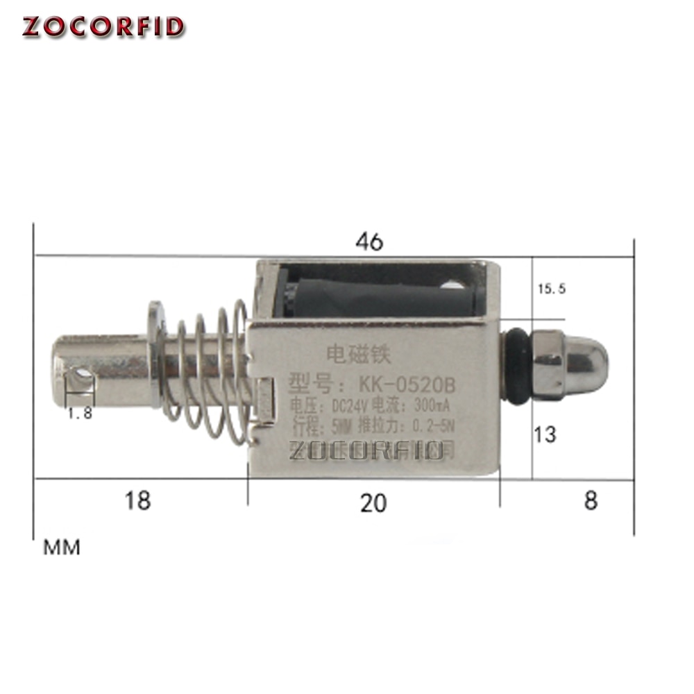 Micro électroaimant à ressort 5N-5mm 0520B 5V 12V, électroaimant de Type Push-Pull pour appareils ménagers
