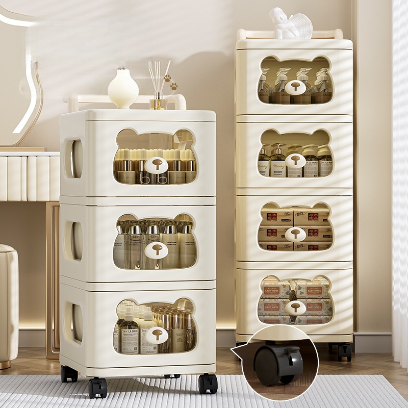 Chariot de rangement roulant avec tiroirs, organisateur mobile à roulettes, multicouche pour salon/chambre/salle de bain, collation, table d'appoint