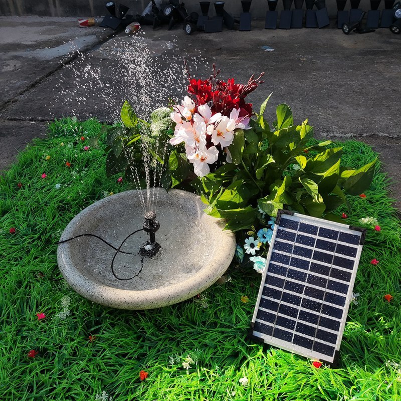 Solar Fountain Pump Electric Storage Fountain Style with Light Solar Powered Water Pump